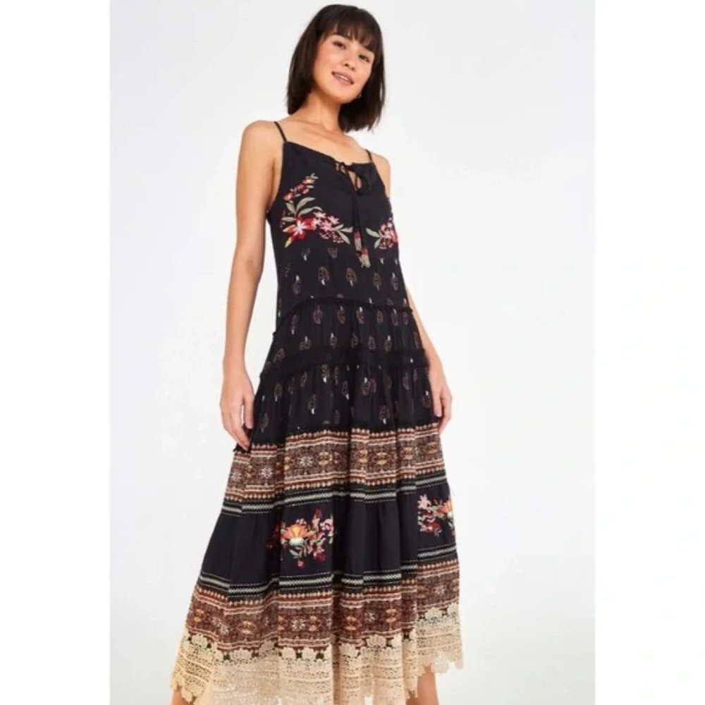 Farm Rio Winter Magic maxi dress, lightly worn